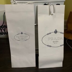 Prada long paper bags x 2